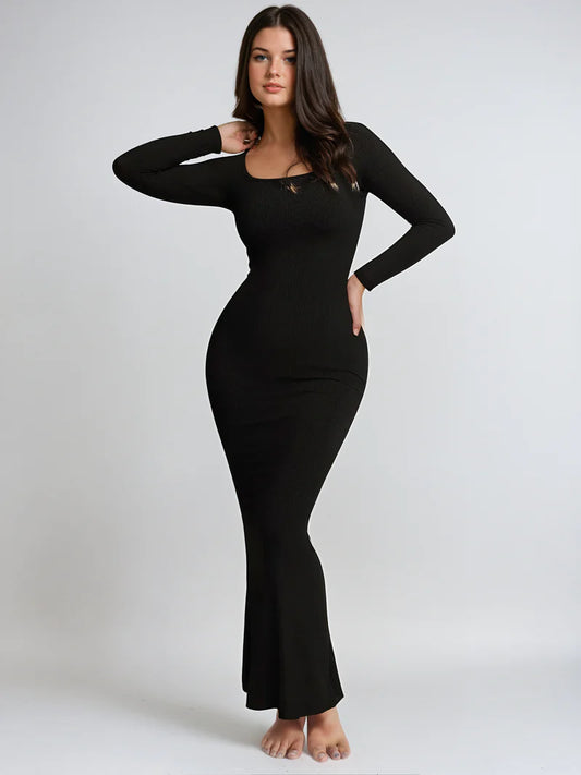 Long Sleeve Maxi Shapewear Dress